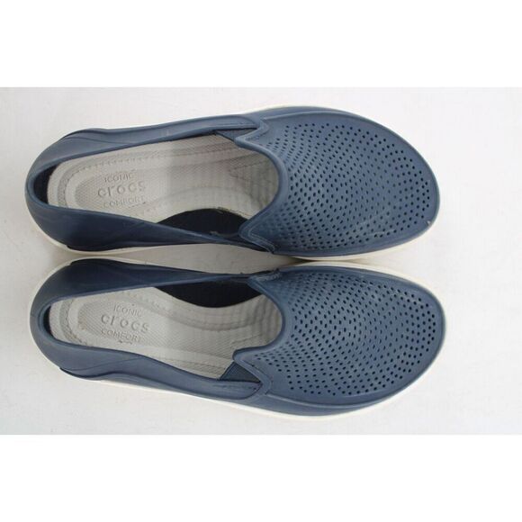 Crocs CitiLane Roka 204622 Blue Perforated Slip On Shoes Womens Size 5 - Picture 10 of 11